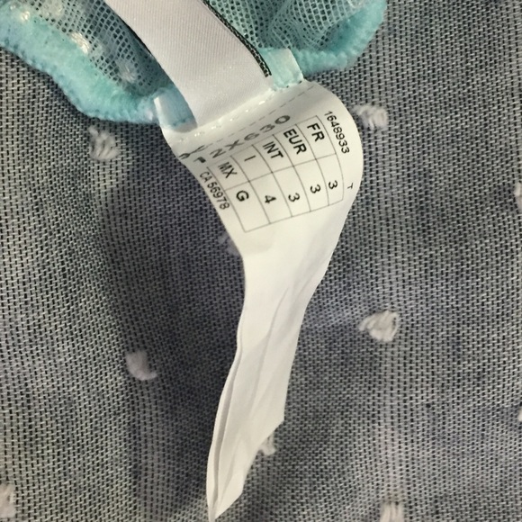 Simone Perele Light Aqua Lace Bra and Panty Set - Picture 7 of 7